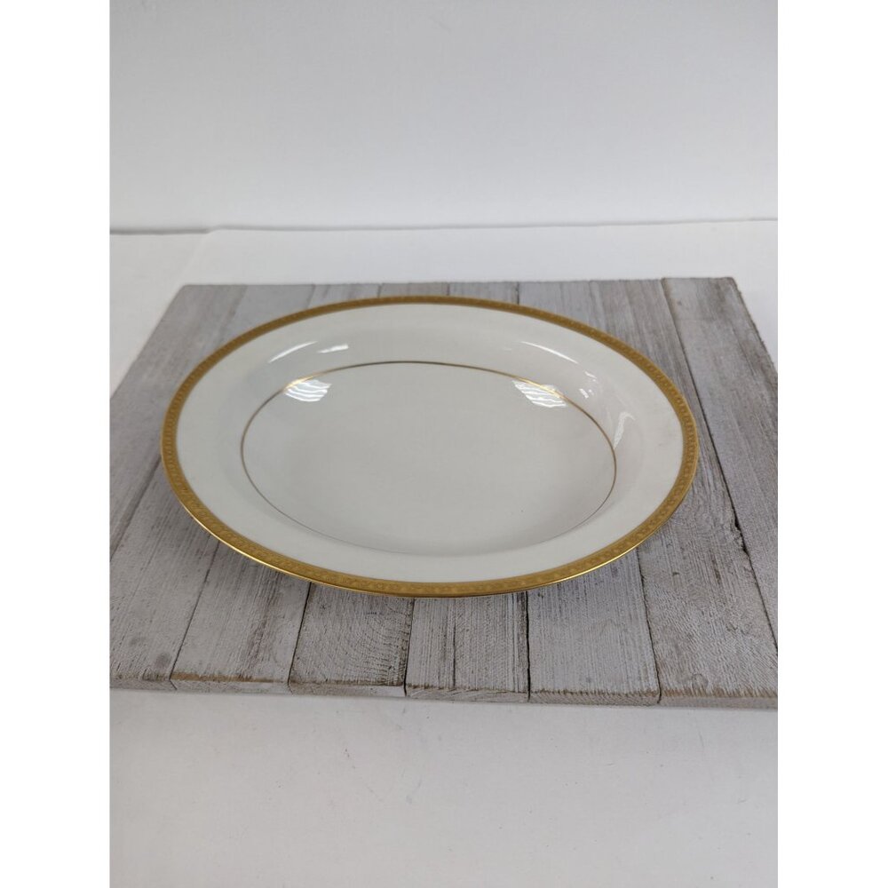 Vintage #1 Theodore Haviland China Oval Serving Bowl Corinth Gold Trim